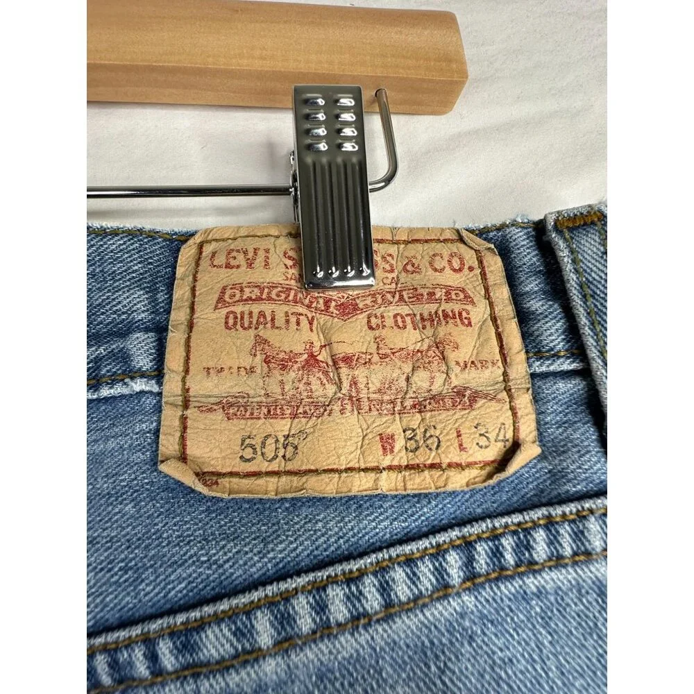 Levi's 505 Regular‎ Fit Vintage Jeans size 36X 34